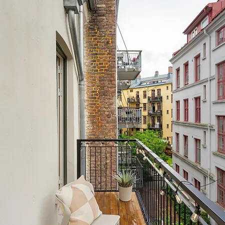 公寓 Dinbnb Gruenerlokka I 2-bedroom With Double Queen & Balcony 奥斯陆