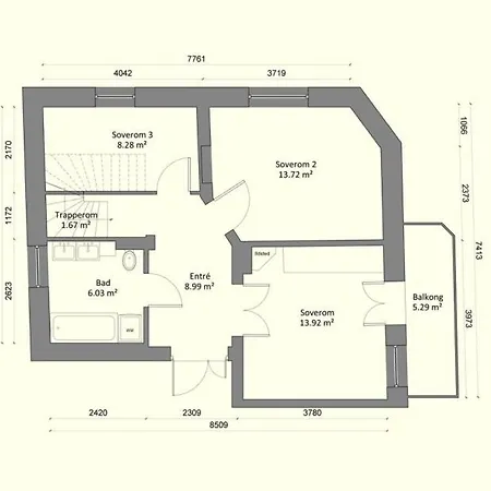 Super 2 Story Penthouse, 3 Bedroom 104m2 Apartment Oslo