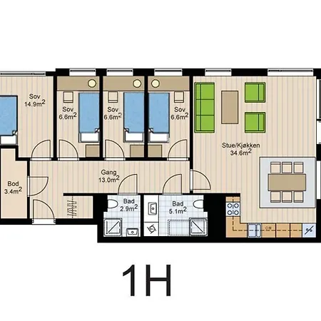 Leilighet Three Bedroom In Oslo, Seljeveien 21 Oslo
