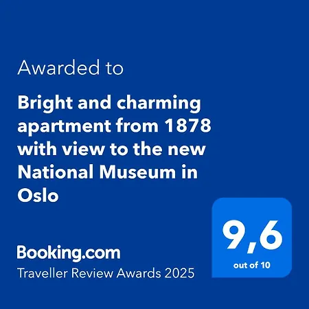 Bright And Charming From 1878 With View To The New National Museum In Apartmán Oslo