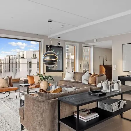 Апартаменты Luxury Penthouse In Oslo, Fjord View, Jacuzzi And Huge Terrasse Осло
