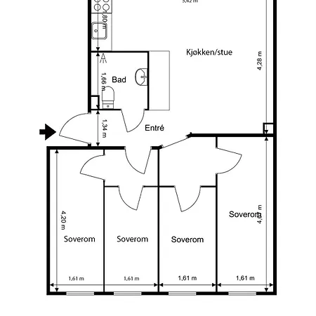 Newly Renovated 4-bedroom In アパート