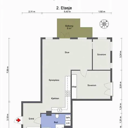 アパート Family Apt, Balcony And Roof Terrace